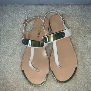 White Leather Sandals